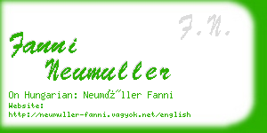 fanni neumuller business card